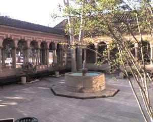 Courtyard, Mudd Hall of Philosophy building courtyard - brick - exterior